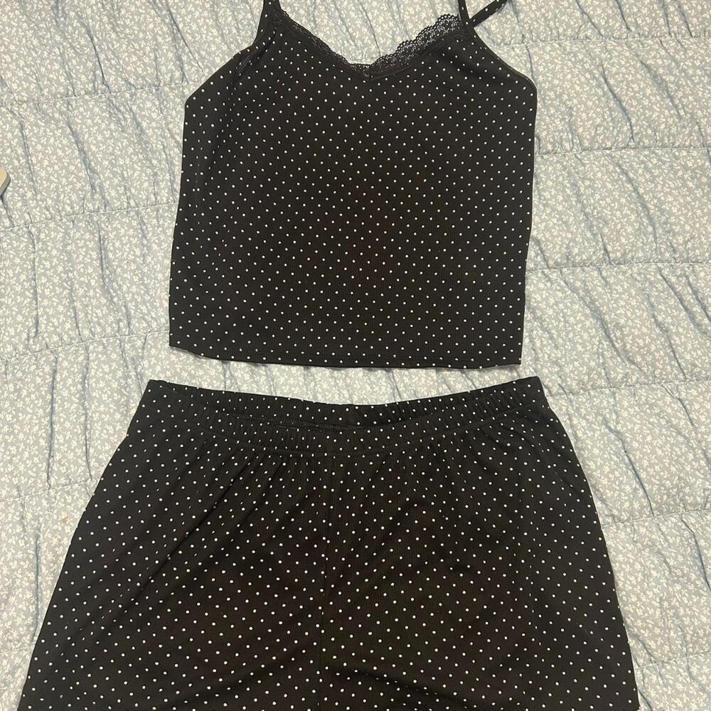 Black And White Polka Dot Pajama Set from Target